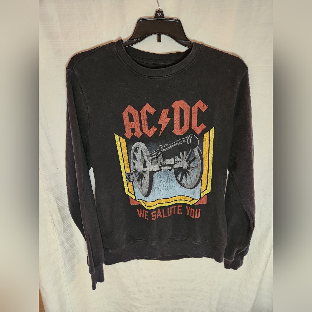 AC/DC Mens Black 'We Salute You' Sweatshirt